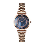 SKMEI 9198 Semplice orologio al quarzo con cinturino in metallo con quadrante in numeri romani per coppie