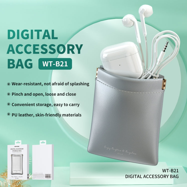 Borsa portaoggetti in PU per accessori digitali WK WT-B21