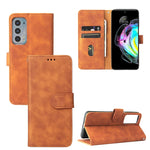 Tinta unita Skin Feel Fibbia magnetica Flip orizzontale Custodia in pelle PU con struttura in vitello con supporto e slot per schede e portafoglio, For Motorola Edge 20, For Umidigi Power 5, For ZTE Blade A71, For ZTE Blade A51