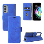 Tinta unita Skin Feel Fibbia magnetica Flip orizzontale Custodia in pelle PU con struttura in vitello con supporto e slot per schede e portafoglio, For Motorola Edge 20, For Umidigi Power 5, For ZTE Blade A71, For ZTE Blade A51