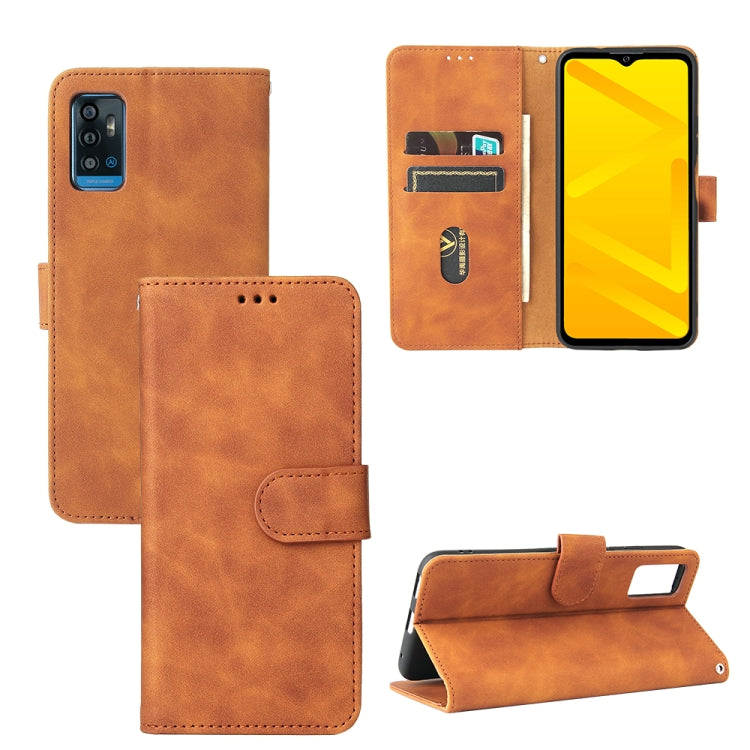 Tinta unita Skin Feel Fibbia magnetica Flip orizzontale Custodia in pelle PU con struttura in vitello con supporto e slot per schede e portafoglio, For Motorola Edge 20, For Umidigi Power 5, For ZTE Blade A71, For ZTE Blade A51