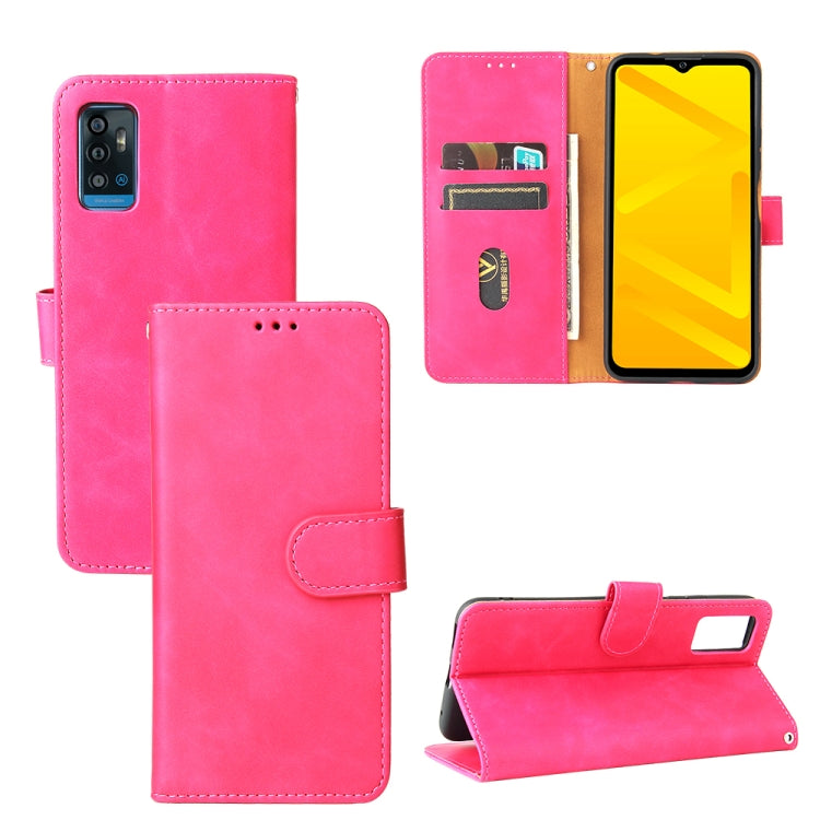 Tinta unita Skin Feel Fibbia magnetica Flip orizzontale Custodia in pelle PU con struttura in vitello con supporto e slot per schede e portafoglio, For Motorola Edge 20, For Umidigi Power 5, For ZTE Blade A71, For ZTE Blade A51