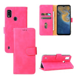 Tinta unita Skin Feel Fibbia magnetica Flip orizzontale Custodia in pelle PU con struttura in vitello con supporto e slot per schede e portafoglio, For Motorola Edge 20, For Umidigi Power 5, For ZTE Blade A71, For ZTE Blade A51