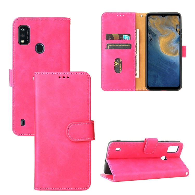 Tinta unita Skin Feel Fibbia magnetica Flip orizzontale Custodia in pelle PU con struttura in vitello con supporto e slot per schede e portafoglio, For Motorola Edge 20, For Umidigi Power 5, For ZTE Blade A71, For ZTE Blade A51
