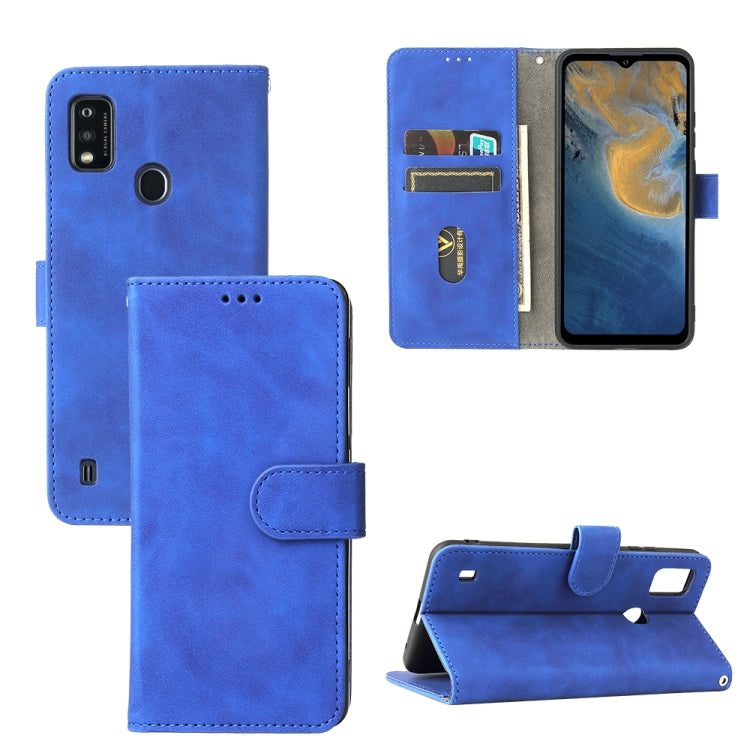 Tinta unita Skin Feel Fibbia magnetica Flip orizzontale Custodia in pelle PU con struttura in vitello con supporto e slot per schede e portafoglio, For Motorola Edge 20, For Umidigi Power 5, For ZTE Blade A71, For ZTE Blade A51