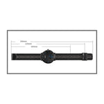 SKMEI 9218 Orologio da uomo al quarzo con cinturino in maglia con quadrante in numeri arabi a righe orizzontali