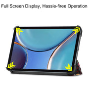Custodia in pelle PU verniciata Custer con funzione Sleep / Wake-up e supporto a 3 pieghe, For iPad mini 6 / mini 2024, For Huawei MatePad 11 2021