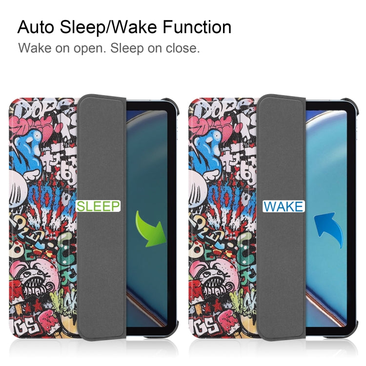 Custodia in pelle PU verniciata Custer con funzione Sleep / Wake-up e supporto a 3 pieghe, For iPad mini 6 / mini 2024, For Huawei MatePad 11 2021