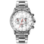 SKMEI 9241 Orologio al quarzo con cinturino in acciaio inossidabile con cronometro da uomo