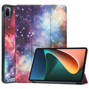 Custodia in pelle PU verniciata Custer con funzione Sleep / Wake-up e supporto a 3 pieghe, For Xiaomi Pad 5