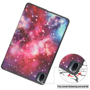 Custodia in pelle PU verniciata Custer con funzione Sleep / Wake-up e supporto a 3 pieghe, For Xiaomi Pad 5
