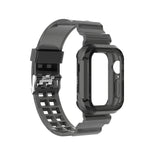 Cinturino di ricambio integrato in silicone con cinturino per Apple Watch Series, 7 41mm / 6 & SE & 5 & 4 40mm / 3 & 2 & 1 38mm, 7 45mm / 6 & SE & 5 & 4 44mm / 3 & 2 & 1 42mm