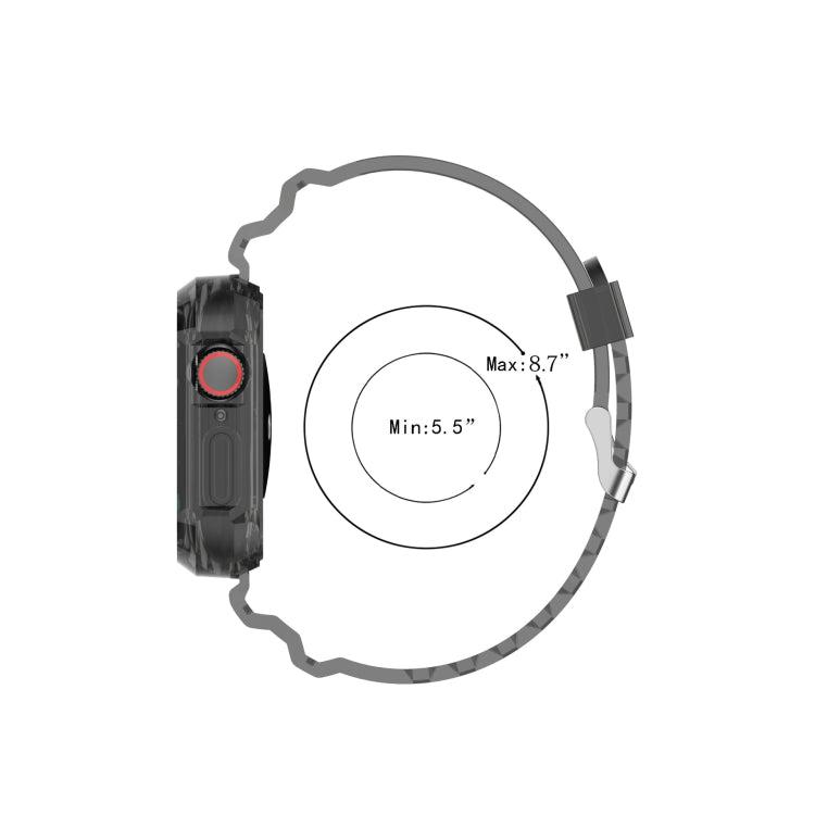 Cinturino di ricambio integrato in silicone con cinturino per Apple Watch Series, 7 41mm / 6 & SE & 5 & 4 40mm / 3 & 2 & 1 38mm, 7 45mm / 6 & SE & 5 & 4 44mm / 3 & 2 & 1 42mm