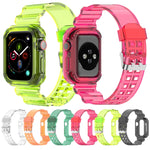 Cinturino di ricambio integrato in silicone con cinturino per Apple Watch Series, 7 41mm / 6 & SE & 5 & 4 40mm / 3 & 2 & 1 38mm, 7 45mm / 6 & SE & 5 & 4 44mm / 3 & 2 & 1 42mm