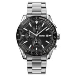 SKMEI 9253 cronometro da uomo data sei pin cinturino in acciaio inossidabile orologio al quarzo