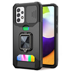 Cover per fotocamera scorrevole Design Custodia antiurto per PC + TPU con supporto per anello e slot per schede, For Google Pixel 6 Pro, For Samsung Galaxy A52, For Samsung Galaxy A72