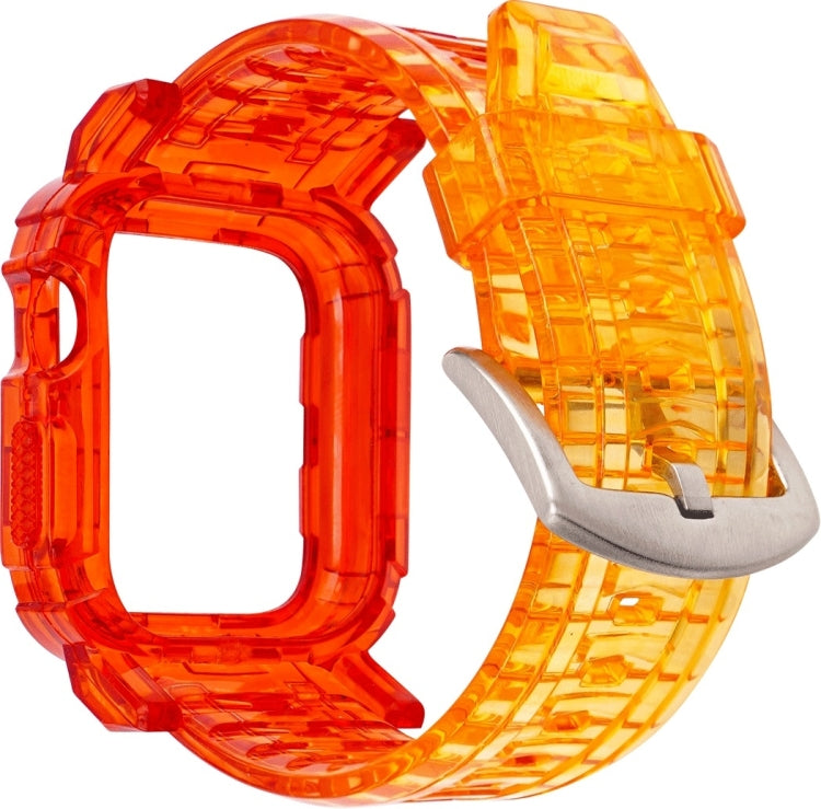 Cinturino integrato in TPU sfumato per Apple Watch Series 6 e SE e 5 e 4 44 mm / 3 e 2 e 1 42 mm, For Apple Watch Series 9 / 8 / 7 45mm / 6 / 5 / 4 / Watch SE 44mm / Watch 42mm