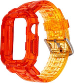 Cinturino integrato in TPU sfumato per Apple Watch Series 6 e SE e 5 e 4 44 mm / 3 e 2 e 1 42 mm, For Apple Watch Series 9 / 8 / 7 45mm / 6 / 5 / 4 / Watch SE 44mm / Watch 42mm