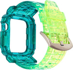 Cinturino integrato in TPU sfumato per Apple Watch Series 6 e SE e 5 e 4 44 mm / 3 e 2 e 1 42 mm, For Apple Watch Series 9 / 8 / 7 45mm / 6 / 5 / 4 / Watch SE 44mm / Watch 42mm