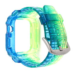 Cinturino integrato in TPU sfumato per Apple Watch Series 6 e SE e 5 e 4 44 mm / 3 e 2 e 1 42 mm, For Apple Watch Series 9 / 8 / 7 45mm / 6 / 5 / 4 / Watch SE 44mm / Watch 42mm