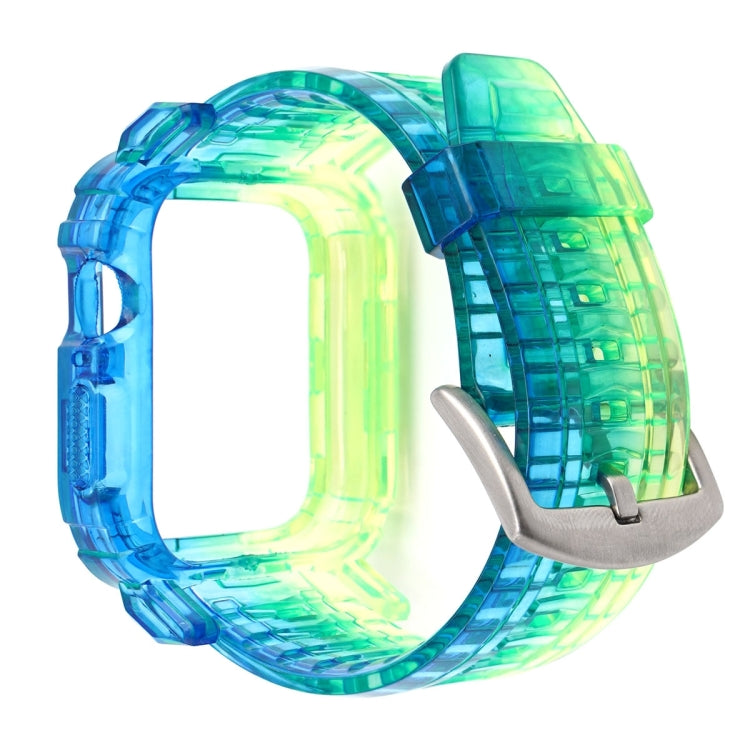 Cinturino integrato in TPU sfumato per Apple Watch Series 6 e SE e 5 e 4 44 mm / 3 e 2 e 1 42 mm, For Apple Watch Series 9 / 8 / 7 45mm / 6 / 5 / 4 / Watch SE 44mm / Watch 42mm