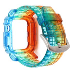 Cinturino integrato in TPU sfumato per Apple Watch Series 6 e SE e 5 e 4 44 mm / 3 e 2 e 1 42 mm, For Apple Watch Series 9 / 8 / 7 45mm / 6 / 5 / 4 / Watch SE 44mm / Watch 42mm