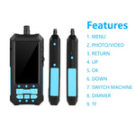 P90 14mm 4,5 pollici HD 500W Endoscopio per fotocamera con messa a fuoco automatica Endoscopio per tubi industriale impermeabile portatile,, Hard Cable Length: 2m, Hard Cable Length: 5m, Hard Cable Length: 10m