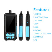 P90 11mm 4,5 pollici HD 500W Endoscopio per fotocamera con messa a fuoco automatica Endoscopio per tubi industriale impermeabile portatile,, Hard Cable Length: 2m, Hard Cable Length: 5m, Hard Cable Length: 10m