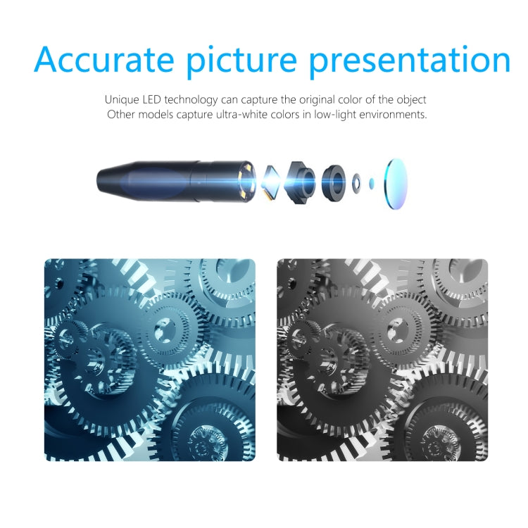P90 11mm 4,5 pollici HD 500W Endoscopio per fotocamera con messa a fuoco automatica Endoscopio per tubi industriale impermeabile portatile,, Hard Cable Length: 2m, Hard Cable Length: 5m, Hard Cable Length: 10m