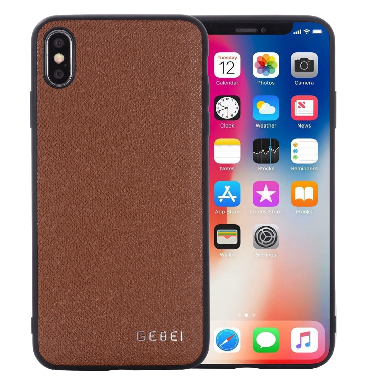 Custodia in pelle GEBEI per smartphone compatibili iPhone e Samsu