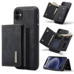 DG.MING M1 Series 3-Fold Multi Card Wallet + Cover posteriore magnetica Custodia antiurto con funzione di supporto, For iPhone 11, For iPhone 11 Pro, For iPhone 11 Pro Max