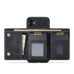 DG.MING M1 Series 3-Fold Multi Card Wallet + Cover posteriore magnetica Custodia antiurto con funzione di supporto, For iPhone 11, For iPhone 11 Pro, For iPhone 11 Pro Max