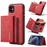 DG.MING M1 Series 3-Fold Multi Card Wallet + Cover posteriore magnetica Custodia antiurto con funzione di supporto, For iPhone 11, For iPhone 11 Pro, For iPhone 11 Pro Max