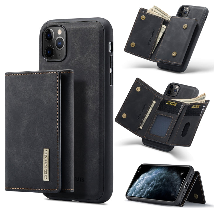 DG.MING M1 Series 3-Fold Multi Card Wallet + Cover posteriore magnetica Custodia antiurto con funzione di supporto, For iPhone 11, For iPhone 11 Pro, For iPhone 11 Pro Max