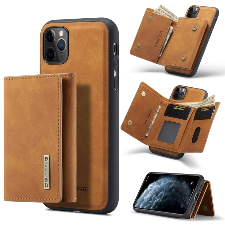 DG.MING M1 Series 3-Fold Multi Card Wallet + Cover posteriore magnetica Custodia antiurto con funzione di supporto, For iPhone 11, For iPhone 11 Pro, For iPhone 11 Pro Max