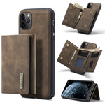 DG.MING M1 Series 3-Fold Multi Card Wallet + Cover posteriore magnetica Custodia antiurto con funzione di supporto, For iPhone 11, For iPhone 11 Pro, For iPhone 11 Pro Max