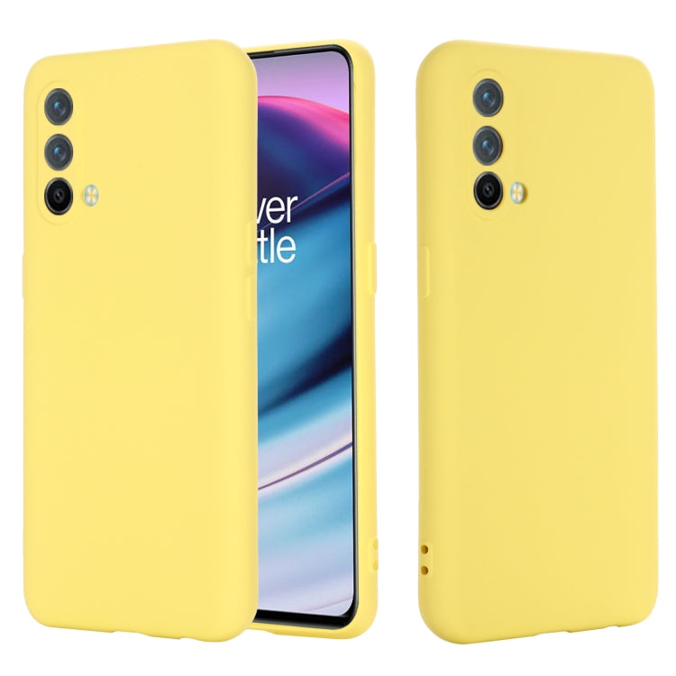 Custodia a copertura totale antiurto in silicone liquido Pure Color, For OnePlus 9R, For OnePlus Nord CE 5G