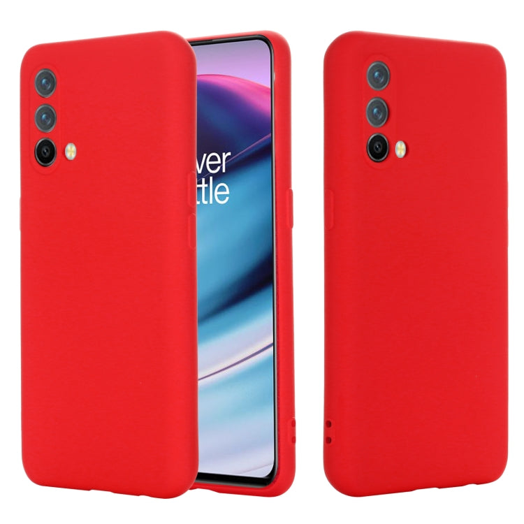 Custodia a copertura totale antiurto in silicone liquido Pure Color, For OnePlus 9R, For OnePlus Nord CE 5G