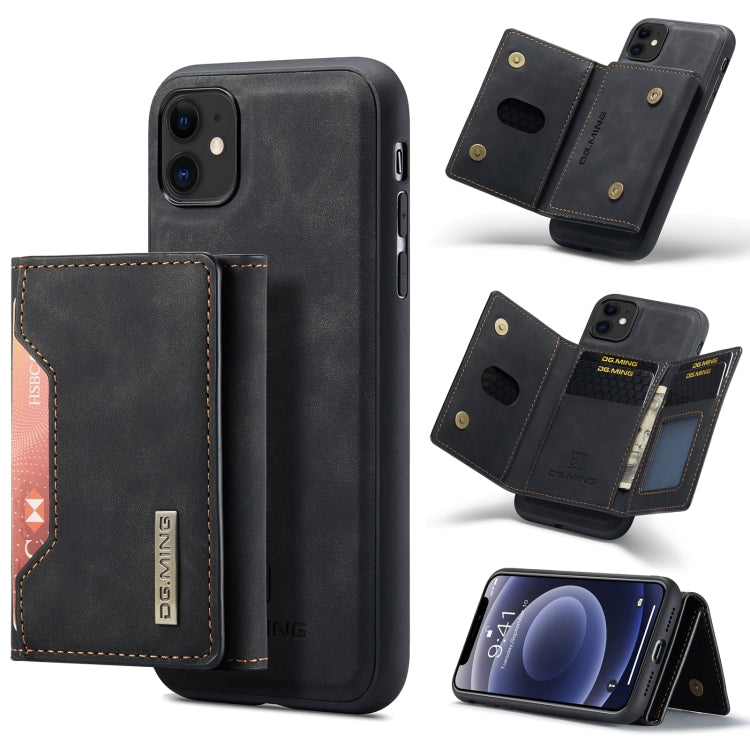 DG.MING M2 Series 3-Fold Multi Card Bag + Cover posteriore magnetica Custodia antiurto con funzione portafoglio e supporto, For iPhone 11, For iPhone 11 Pro, For iPhone 11 Pro Max