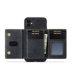 DG.MING M2 Series 3-Fold Multi Card Bag + Cover posteriore magnetica Custodia antiurto con funzione portafoglio e supporto, For iPhone 11, For iPhone 11 Pro, For iPhone 11 Pro Max