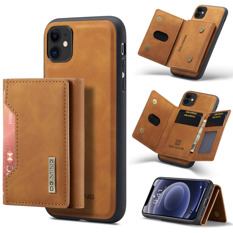 DG.MING M2 Series 3-Fold Multi Card Bag + Cover posteriore magnetica Custodia antiurto con funzione portafoglio e supporto, For iPhone 11, For iPhone 11 Pro, For iPhone 11 Pro Max