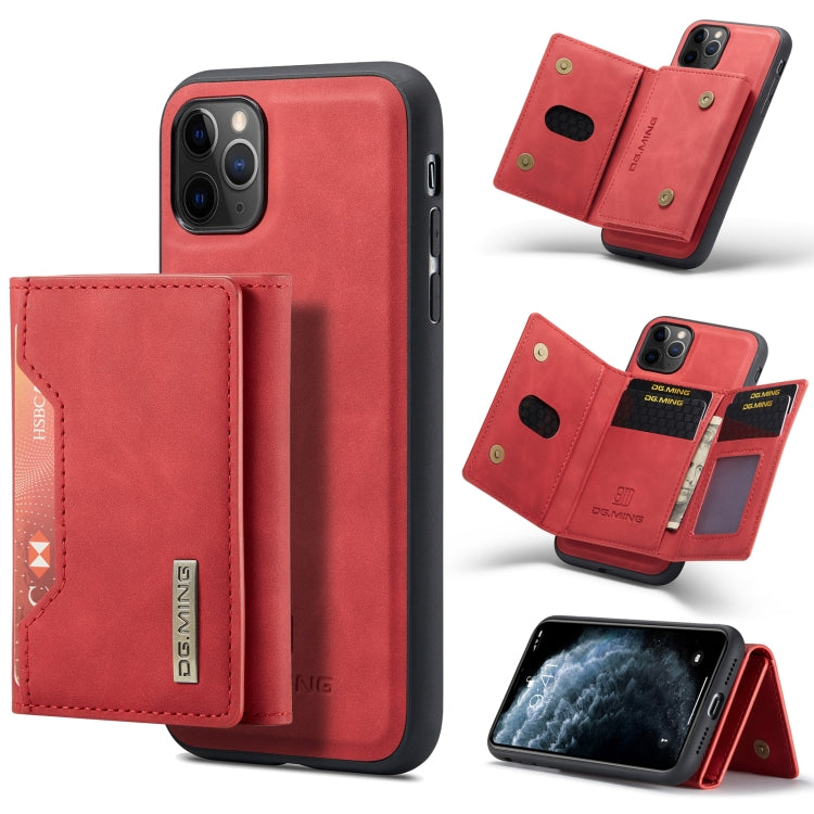 DG.MING M2 Series 3-Fold Multi Card Bag + Cover posteriore magnetica Custodia antiurto con funzione portafoglio e supporto, For iPhone 11, For iPhone 11 Pro, For iPhone 11 Pro Max