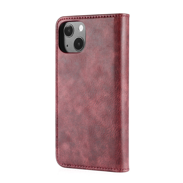 DG.MING Crazy Horse Texture Flip Custodia in pelle magnetica staccabile con supporto e slot per schede e portafoglio, For iPhone 13 mini, For iPhone 13, For iPhone 13 Pro, For iPhone 13 Pro Max