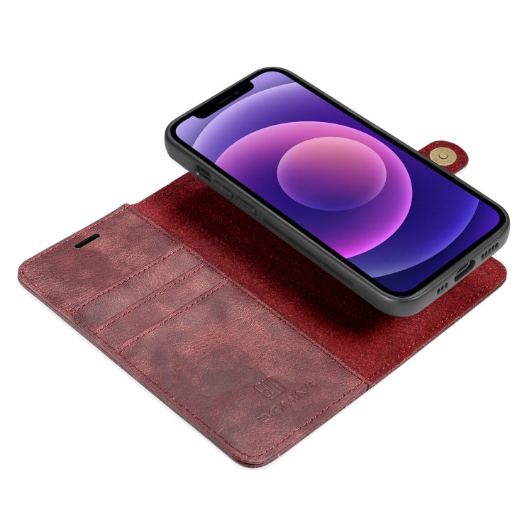DG.MING Crazy Horse Texture Flip Custodia in pelle magnetica staccabile con supporto e slot per schede e portafoglio, For iPhone 13 mini, For iPhone 13, For iPhone 13 Pro, For iPhone 13 Pro Max
