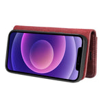 DG.MING Crazy Horse Texture Flip Custodia in pelle magnetica staccabile con supporto e slot per schede e portafoglio, For iPhone 13 mini, For iPhone 13, For iPhone 13 Pro, For iPhone 13 Pro Max