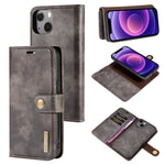 DG.MING Crazy Horse Texture Flip Custodia in pelle magnetica staccabile con supporto e slot per schede e portafoglio, For iPhone 13 mini, For iPhone 13, For iPhone 13 Pro, For iPhone 13 Pro Max
