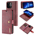 DG.MING Crazy Horse Texture Flip Custodia in pelle magnetica staccabile con supporto e slot per schede e portafoglio, For iPhone 13 mini, For iPhone 13, For iPhone 13 Pro, For iPhone 13 Pro Max