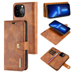 DG.MING Crazy Horse Texture Flip Custodia in pelle magnetica staccabile con supporto e slot per schede e portafoglio, For iPhone 13 mini, For iPhone 13, For iPhone 13 Pro, For iPhone 13 Pro Max