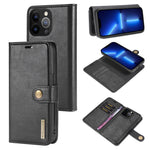 DG.MING Crazy Horse Texture Flip Custodia in pelle magnetica staccabile con supporto e slot per schede e portafoglio, For iPhone 13 mini, For iPhone 13, For iPhone 13 Pro, For iPhone 13 Pro Max