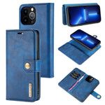 DG.MING Crazy Horse Texture Flip Custodia in pelle magnetica staccabile con supporto e slot per schede e portafoglio, For iPhone 13 mini, For iPhone 13, For iPhone 13 Pro, For iPhone 13 Pro Max